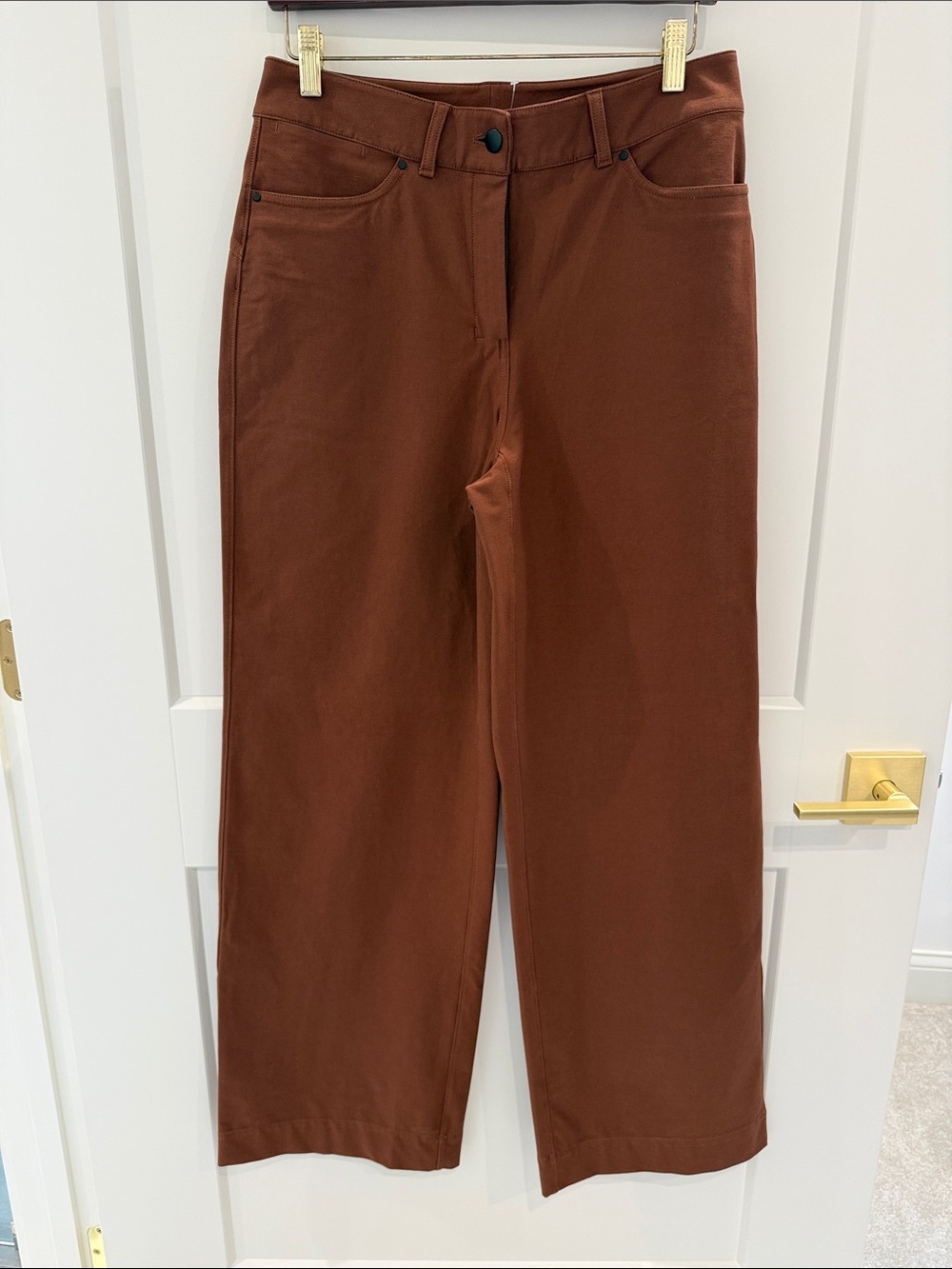 lululemon athletica Wide Leg Jeans in Rust Brown